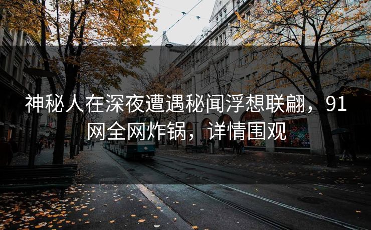 神秘人在深夜遭遇秘闻浮想联翩，91网全网炸锅，详情围观